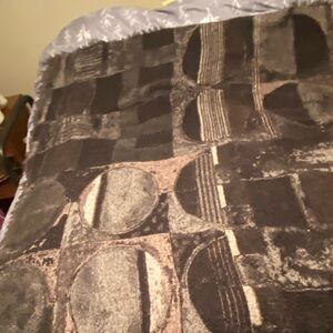 Wilfred Geometric Pattern Throw Blanket - Neutral Colours 100% Wool (BL-1)